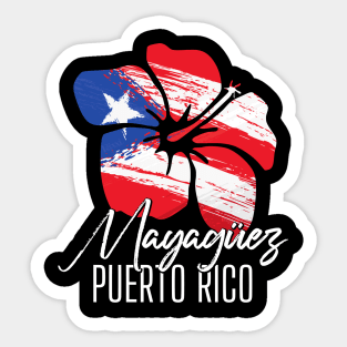 Mayagüez Puerto Rico Puerto Rican Pride Flag Amapola Sticker